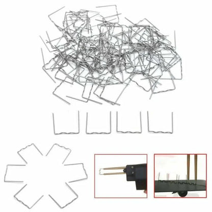 Pre-Cut Flat Staples 100pcs 0.6mm for Car Auto