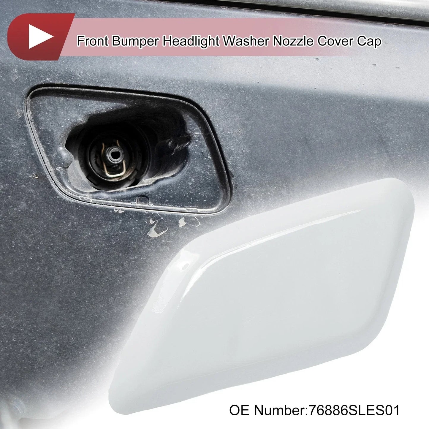Front Left Washer Nozzle Cover for Honda Odyssey (2009-2014) - White 1 x Cap