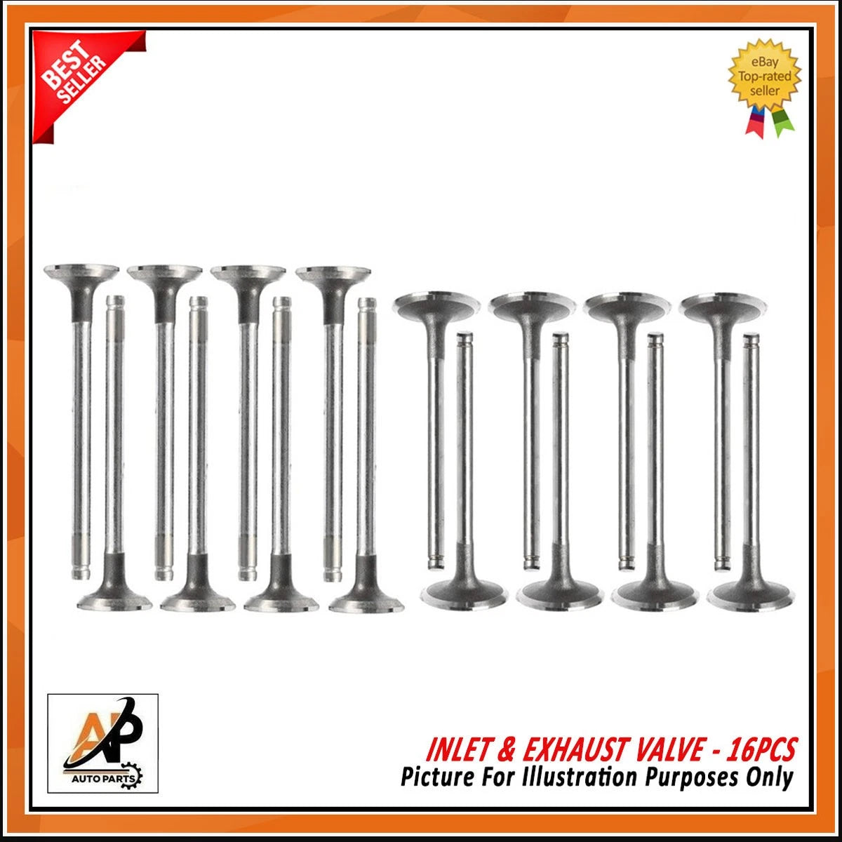 Engine Valve Set 16 Piece Replacement for Opel Insignia 2.0D (2009–2017)