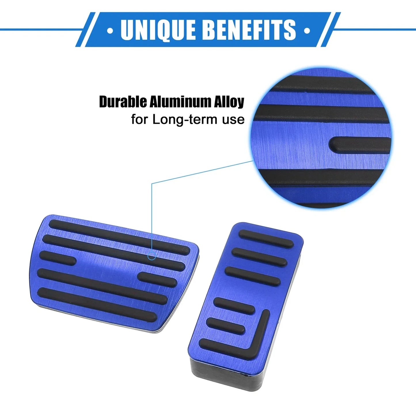 3 Pcs Gas Brake Foot Rest Pedals for Honda HR-V (2021-2023) - Blue