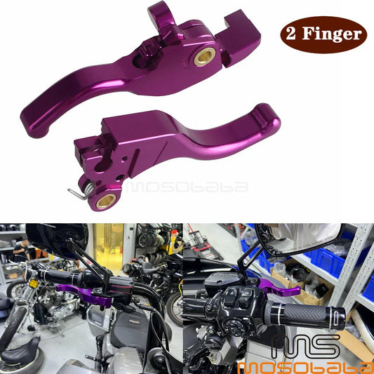 Adjustable Brake Clutch Lever Set for Harley Touring Street Glide FLHX (24)