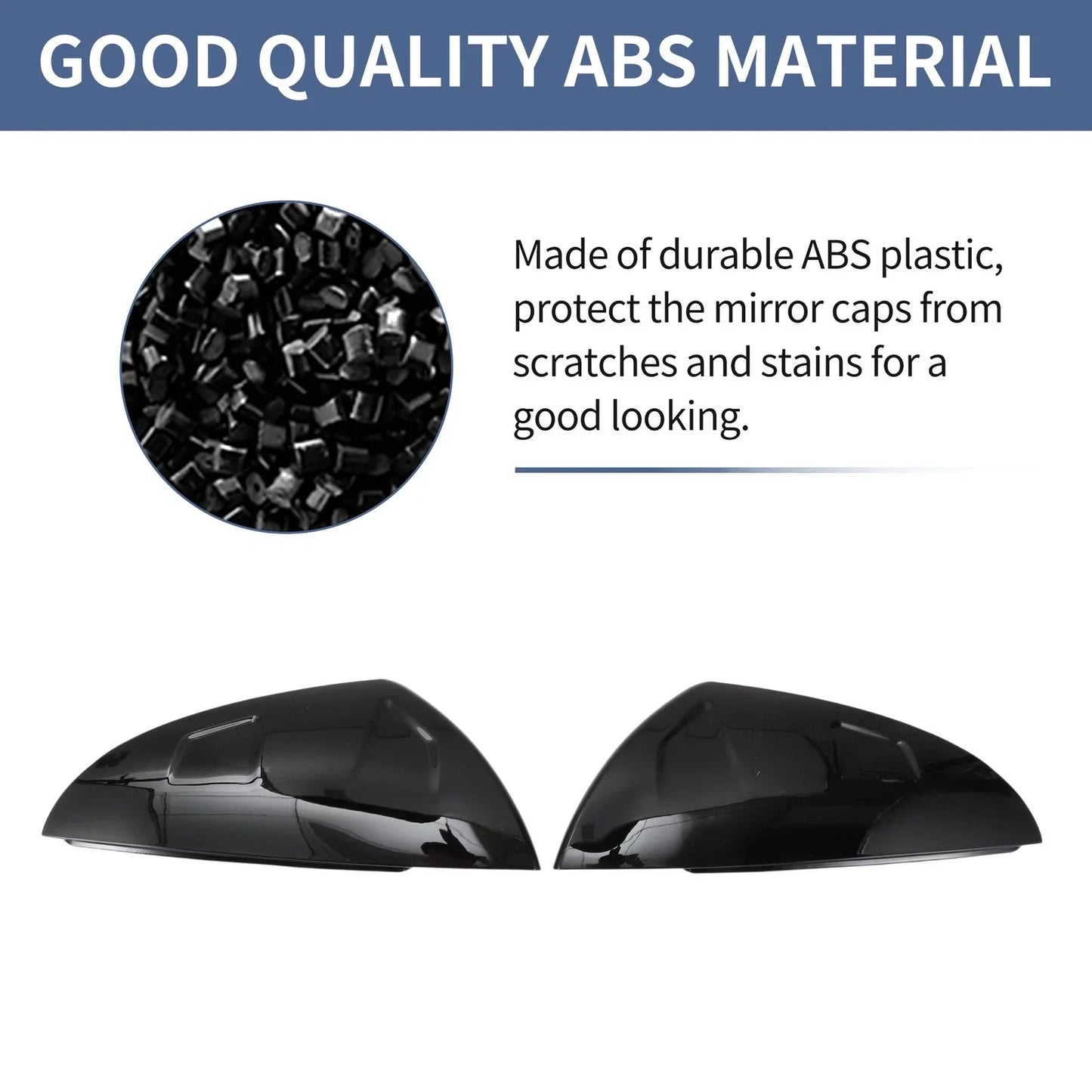 Gloss Black Left Right Mirror Cover Cap Replacement for Lexus ES (2018-2023)