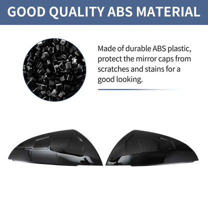 Gloss Black Left Right Mirror Cover Cap Replacement for Lexus ES (2018-2023)
