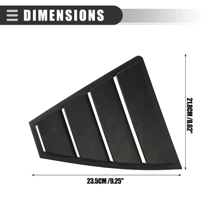 Rear Side Window Louvers Vent Covers for Hyundai Elantra (2017-2019)