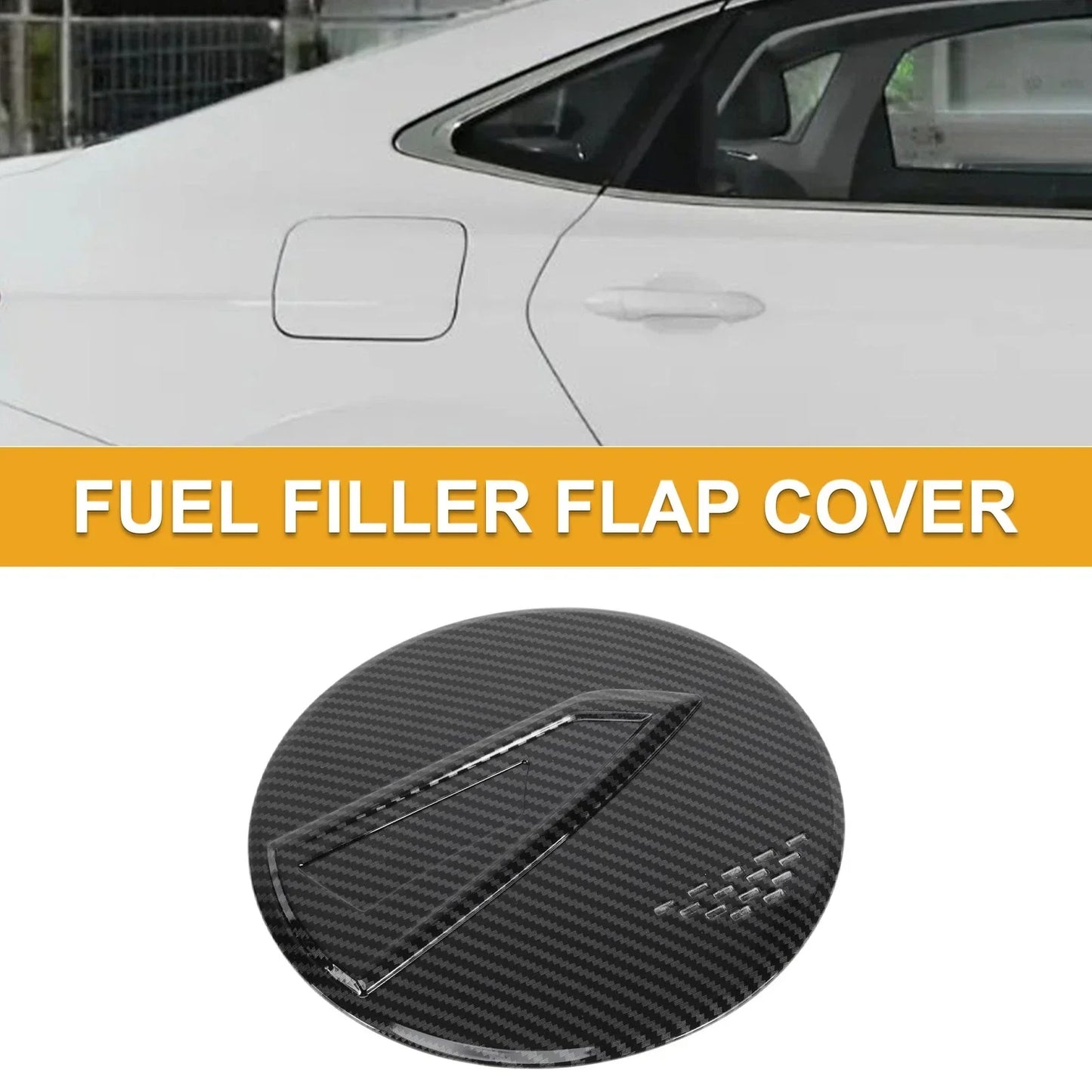 Fuel Tank Door Cap for Chevy Blazer 2020-2025 Gas Tank Flap Carbon Fiber Black