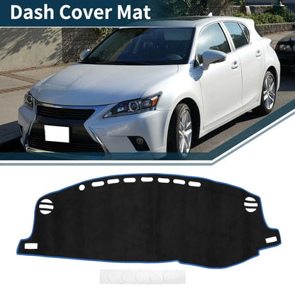 Dashboard Cover Mat for Lexus CT 200H 2011-2019 Sun Protector Pad Black Blue