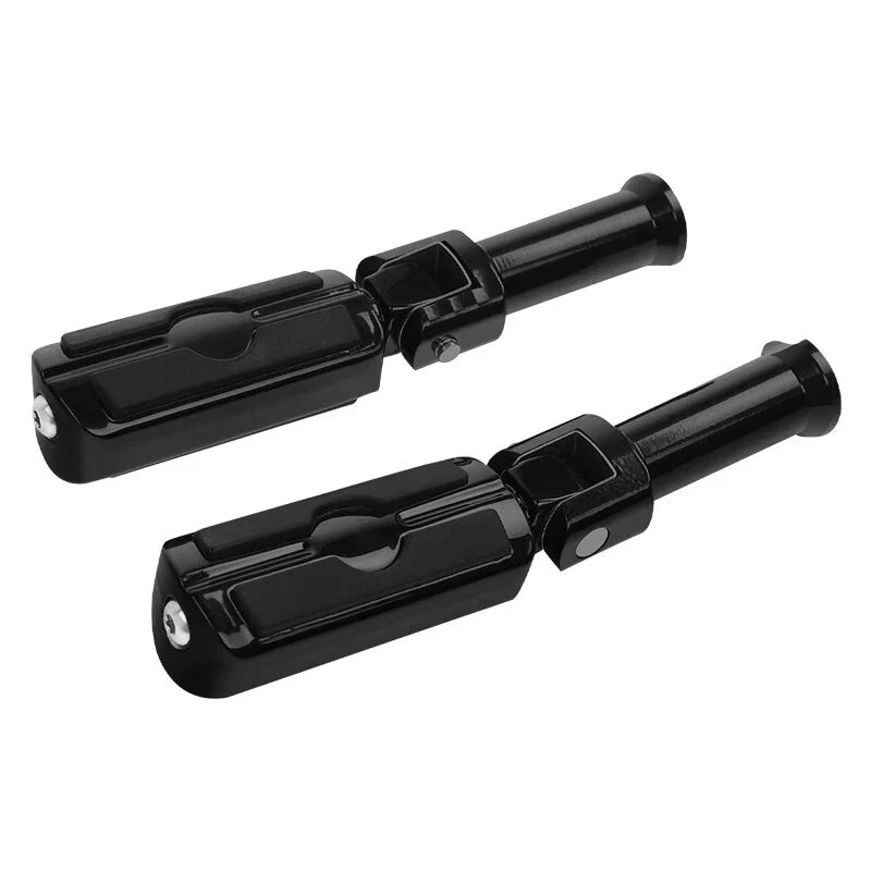 Black Rear Passenger Footpegs for Harley Softail Deluxe (2018-2025)
