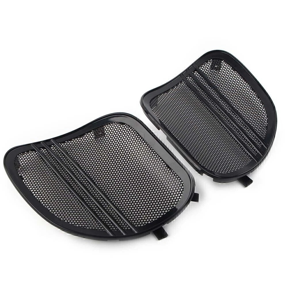 Tri-Line Speaker Grills Covers for Harley Road Glide (2015-2022) Black