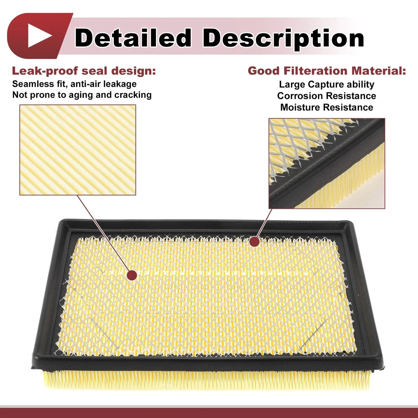 Engine Air Filter for Dodge Challenger 5.7L 6.1L (2008-2010) - 1 x Filter