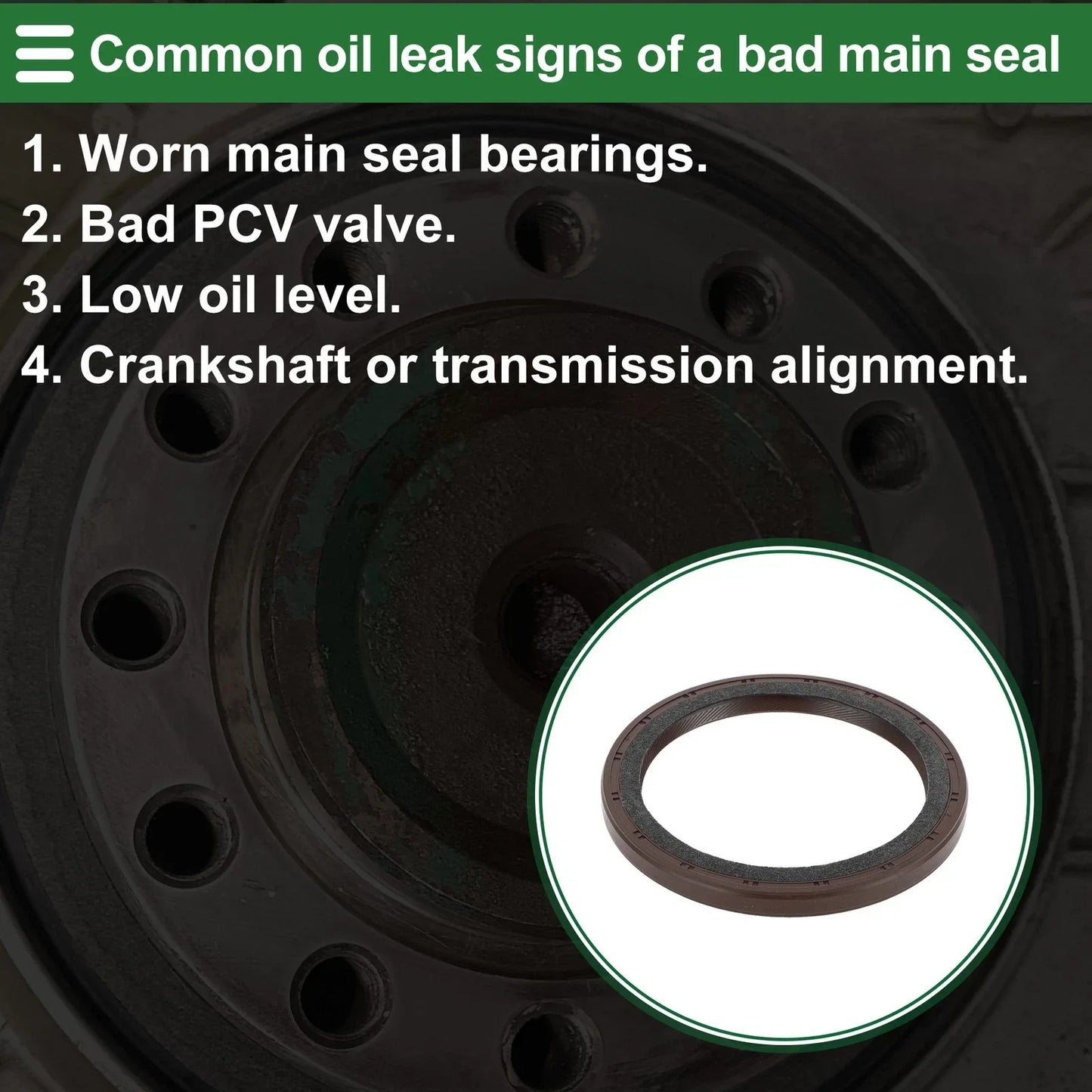 Rear Crankshaft Oil Seal for ISUZU (8-97049146-0) (2000-2023)