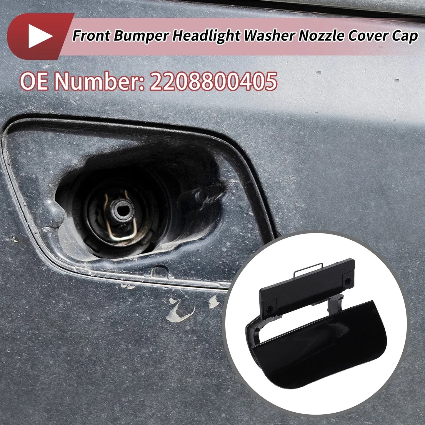 Front Right Side Bumper Headlight Washer Nozzle Cover for Mercedes-Benz S500