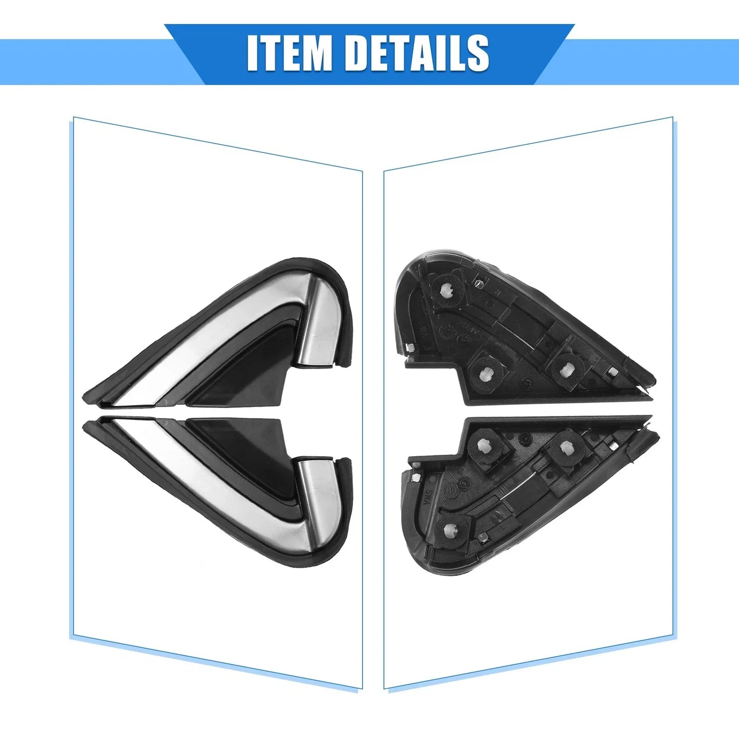 2 x Left Right Mirror Corner Triangle Fender Covers for Honda CR-V (2007-2011)