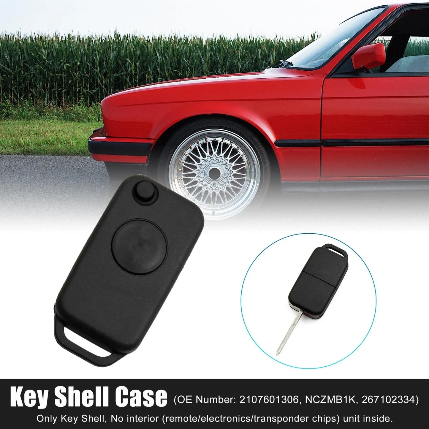 Key Button Folding Uncut Key Remote Case Shell for Mercedes-Benz ()