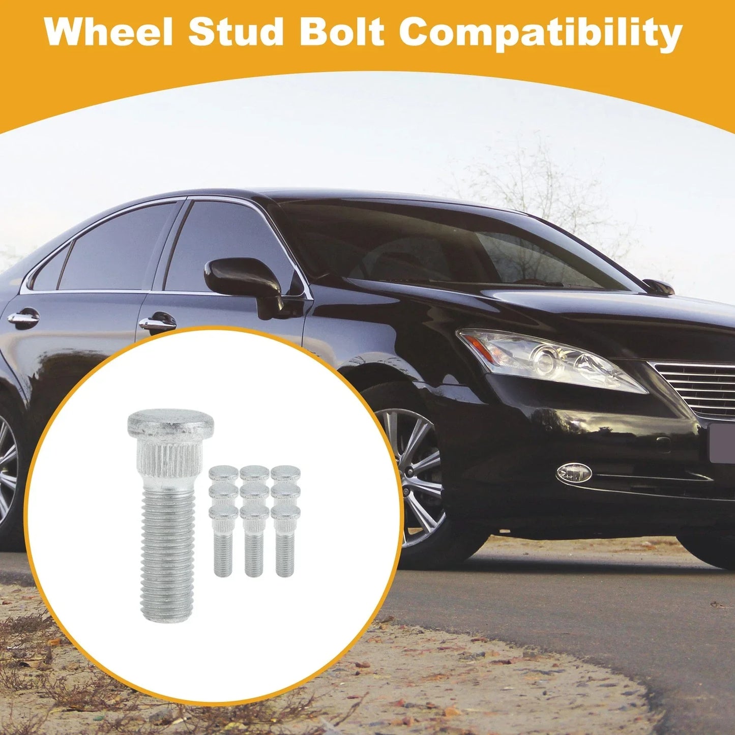 M12x1.5 Wheel Lug Studs for Lexus ES (2006-2025) - 10 Pieces