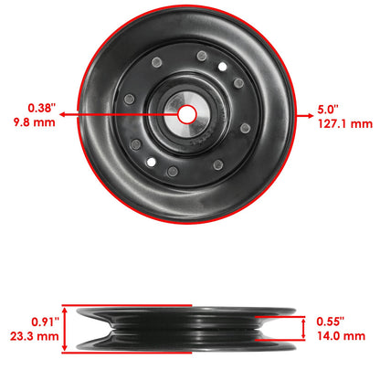 Deck Pulley with Idler Pulley Replacement for John Deere X300 X304 (2002–2018)