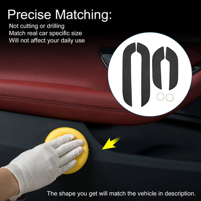 Car Door Anti Kick Pad Sticker Protector for Lexus NX300 (2015) - Black Set