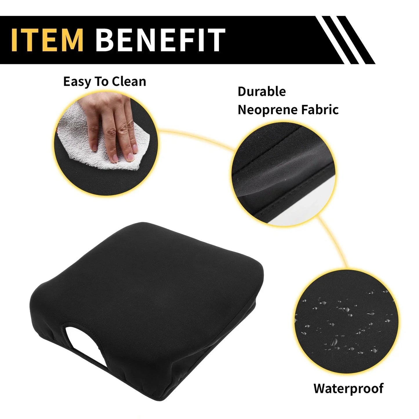 Center Console Lid Armrest Cover for Dodge Ram (2010-2023) - Microfiber Leather