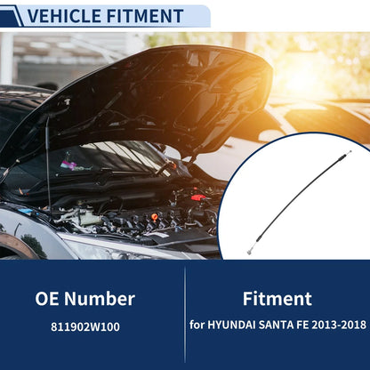 Hood Latch Release Cable for Hyundai Santa Fe 2013-2018