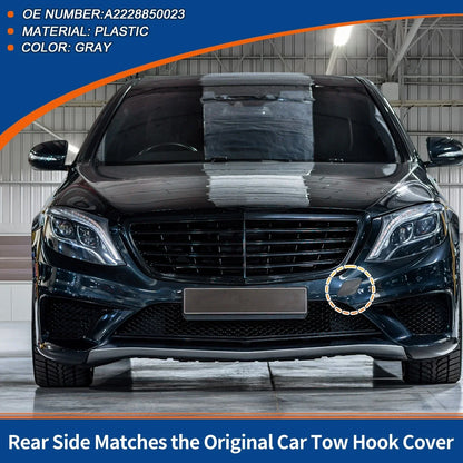 Car Bumper Tow Hook Cover for Mercedes S W222 (2014-2017) Gray