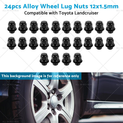 24pcs 12x1.5mm Alloy Wheel Lug Nuts for Toyota Landcruiser (1998-2007)