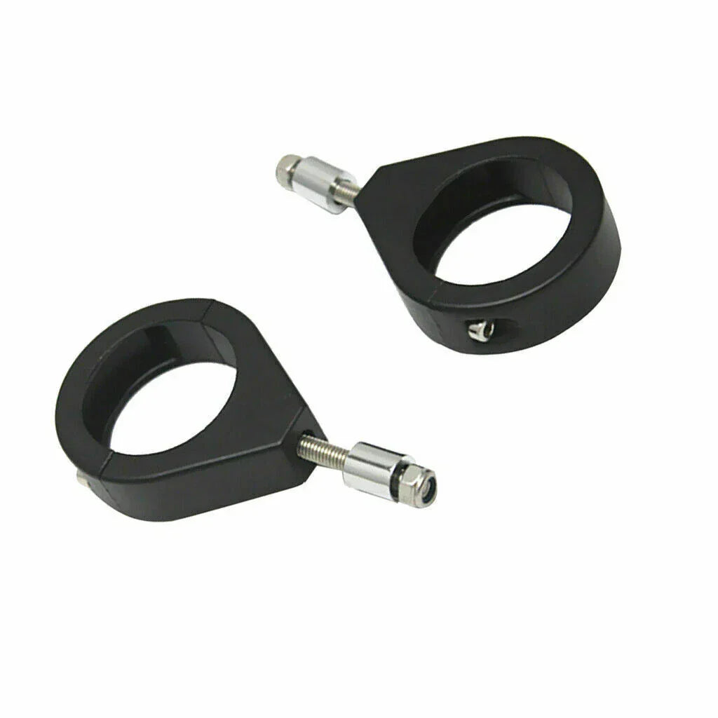 Black Turn Signal Mount Bracket 39mm Fork Clamp for Harley Softail