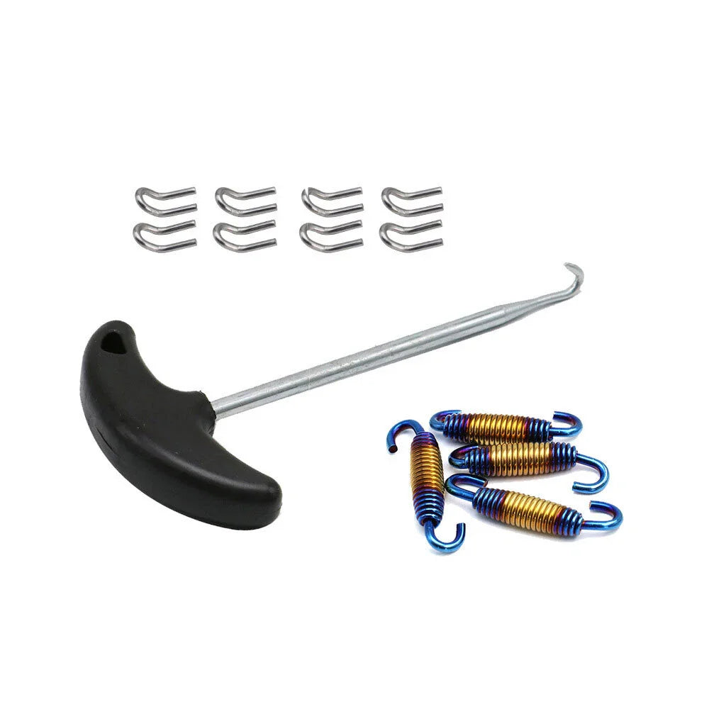 Stainless Steel Exhaust Pipe Muffler Mounting Springs Hooks for Motorcycle
