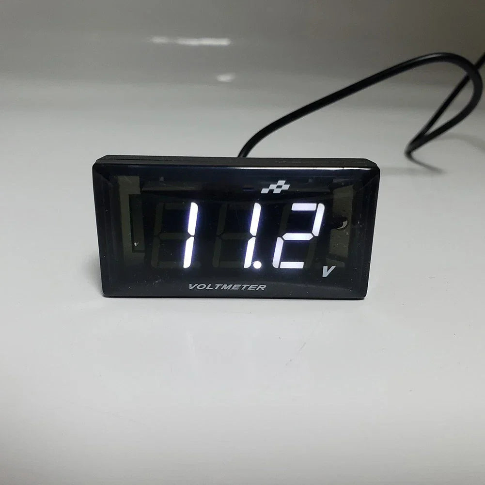 12V Digital LED Display Voltmeter Gauge for Motorcycle (No Year Specified)