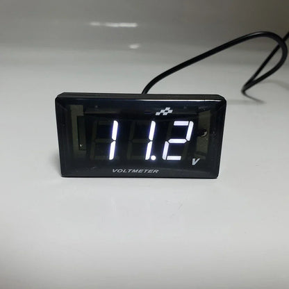 12V Digital LED Display Voltmeter Gauge for Motorcycle (No Year Specified)
