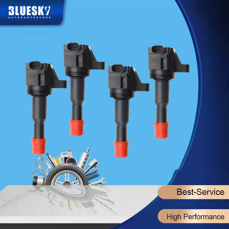 Set of 4 Ignition Coils for Honda Jazz II (2002-2008)