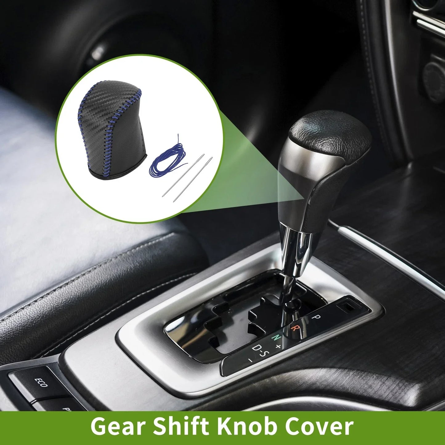 Car Gear Shift Knob Cover for Lexus NX300 2014-2021 Black Carbon Fiber