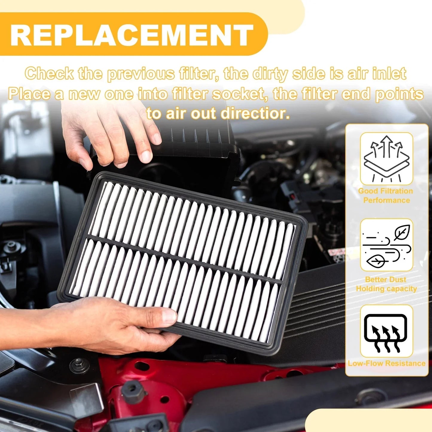 Car Engine Air Filter for Mercedes-Benz E430 4.3L (1999-2002)