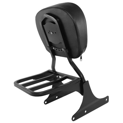 Sissy Bar Backrest Pad & Luggage Rack for Harley Heritage Softail (1986-2017)