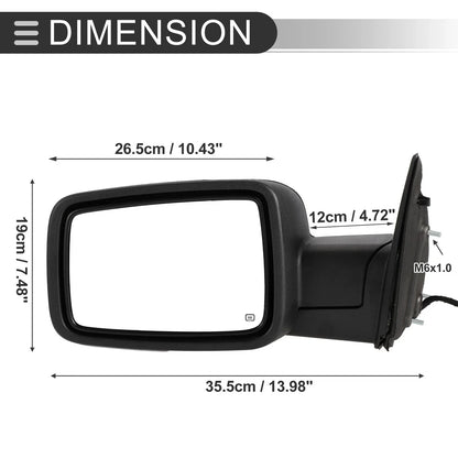 Tow Mirrors for Dodge Ram 1500 2009-2018 with Turn Signal Lights - 1 Pair