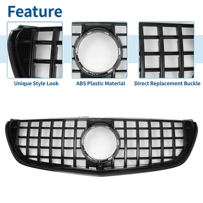 Front Upper Bumper Grille for Mercedes-Benz V-Class W477 (2014) Glossy Black