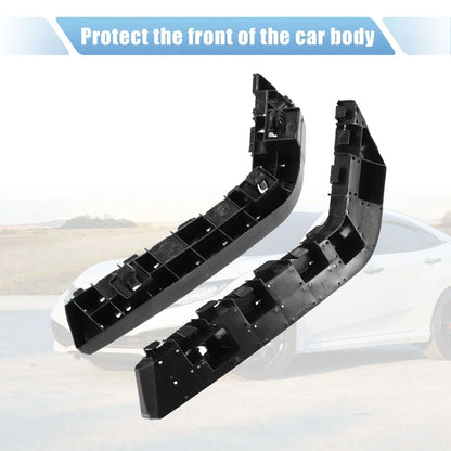 Front Bumper Bracket for Honda Civic 2016 (2016) - Plastic Black, 2 x Items