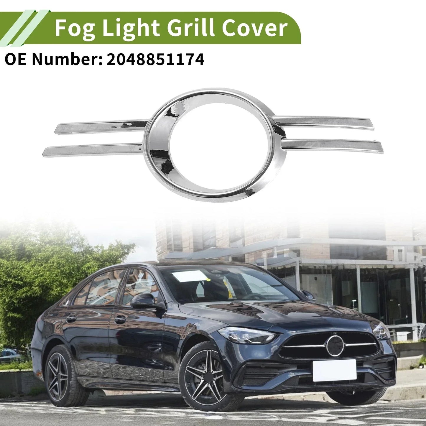 Front Left Fog Light Grill for Mercedes-Benz C-Class (2007-2011)