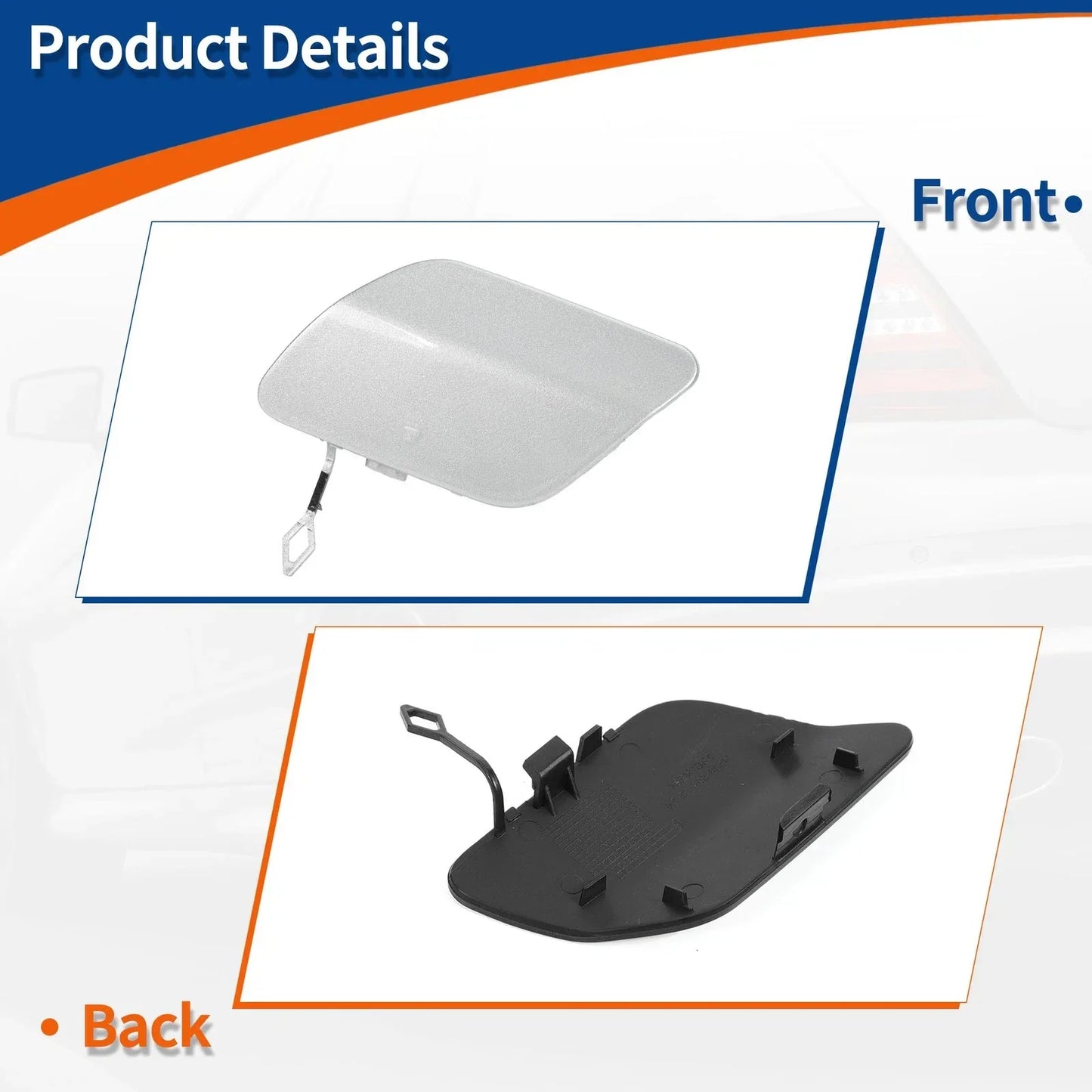 Rear Tow Hook Cover for Mercedes-Benz A-Class (2019-2023) Silver Tone
