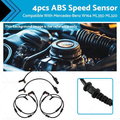 4 x Front Rear ABS Speed Sensors for Mercedes-Benz ML350 ML320 (2006-2011)