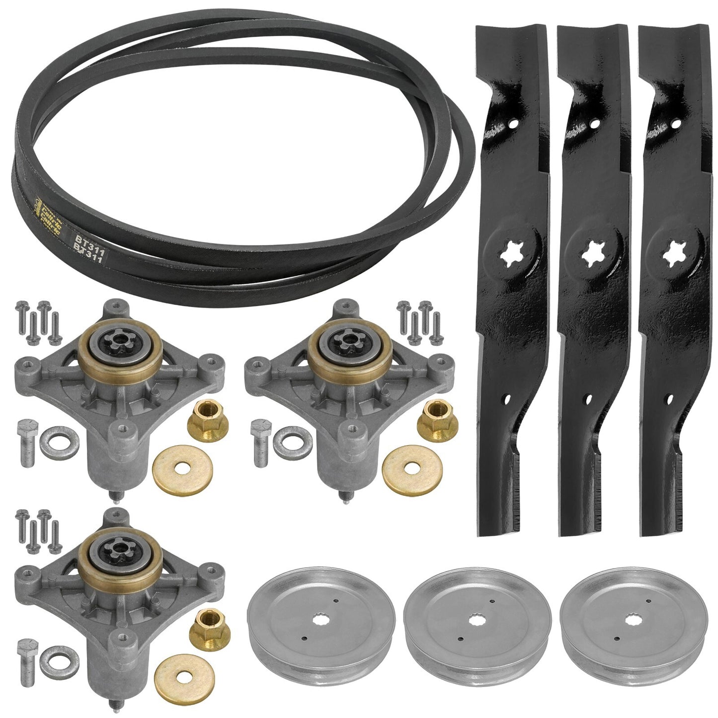 Deck Spindle Pulley Blade Kit for Husqvarna LGTH22V48 (2012–2014)