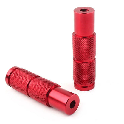 Red Universal Motorcycle Bike Foot Pegs Rear Set Pedals for Racing