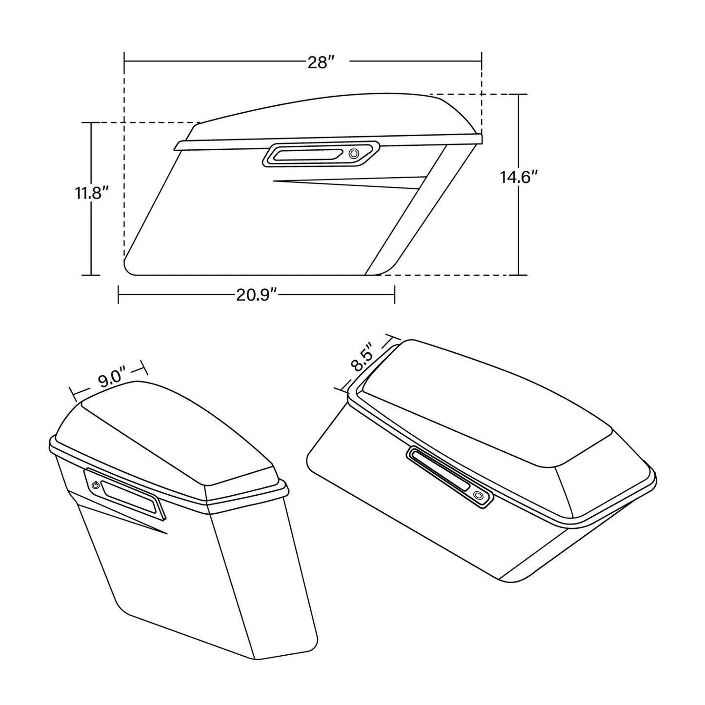 Saddlebags Latches for Harley Touring Street Glide (1993-2013)