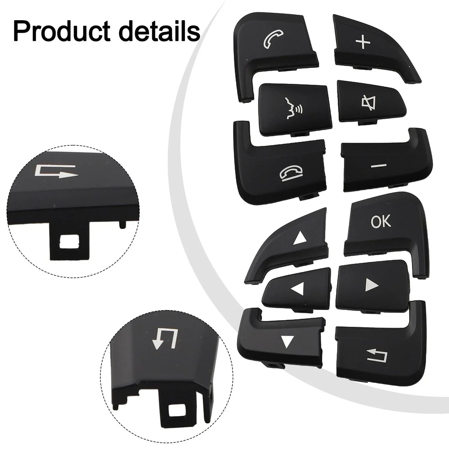 Steering Wheel Button Cover Set for Mercedes-Benz Cars