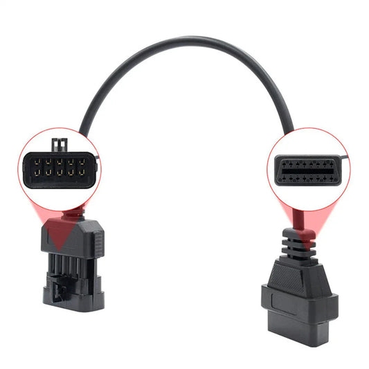 10 Pin to 16 Pin OBD2 Connector Adapter Cable for Opel Vauxhall (1996-2023)