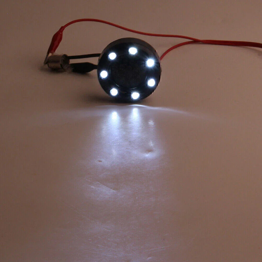 7 LED Black Fire Ring Turn Signal Lights for Harley Softail Dyna
