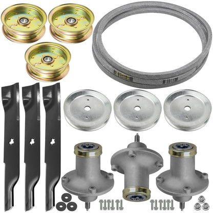48 Deck Spindle with Pulley and Blade Replacement for Husqvarna Dixon (48)