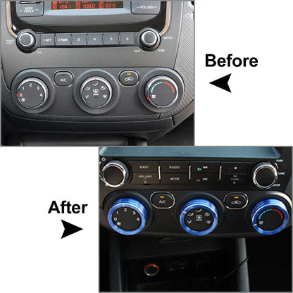 Blue AC Switch Control Knob Ring for Kia Cerato K3 Forte (2017-2018)