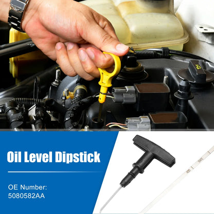 Engine Oil Level Indicator Dipstick for Dodge 2500 (2000-2002) Black