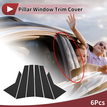 Door Pillar Window Trim for Hyundai Grandeur/Azera 2012-2017 Black Trim