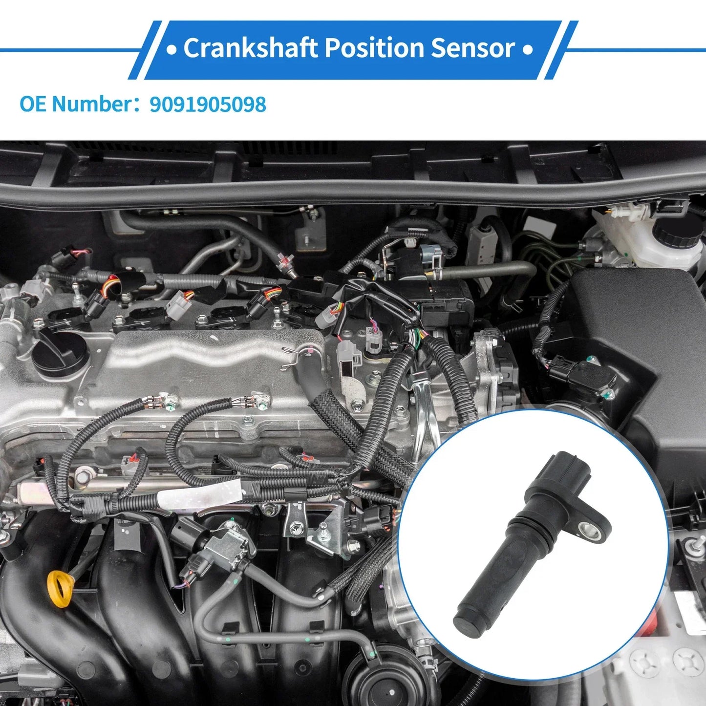 Crankshaft Position Sensor for Lexus GS350 2016-2020 (1 x Sensor)