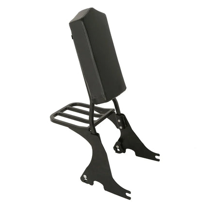 Black Sissy Bar Backrest Luggage Rack for Harley Sportster XL 883 1200 (04-22)